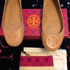 Tory Burch tan flats size 8